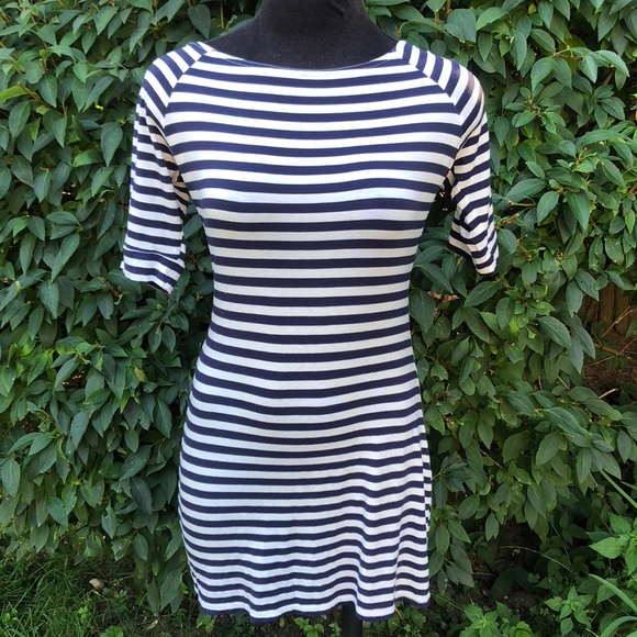 H&M white&navy blue dress - Picture 5 of 8